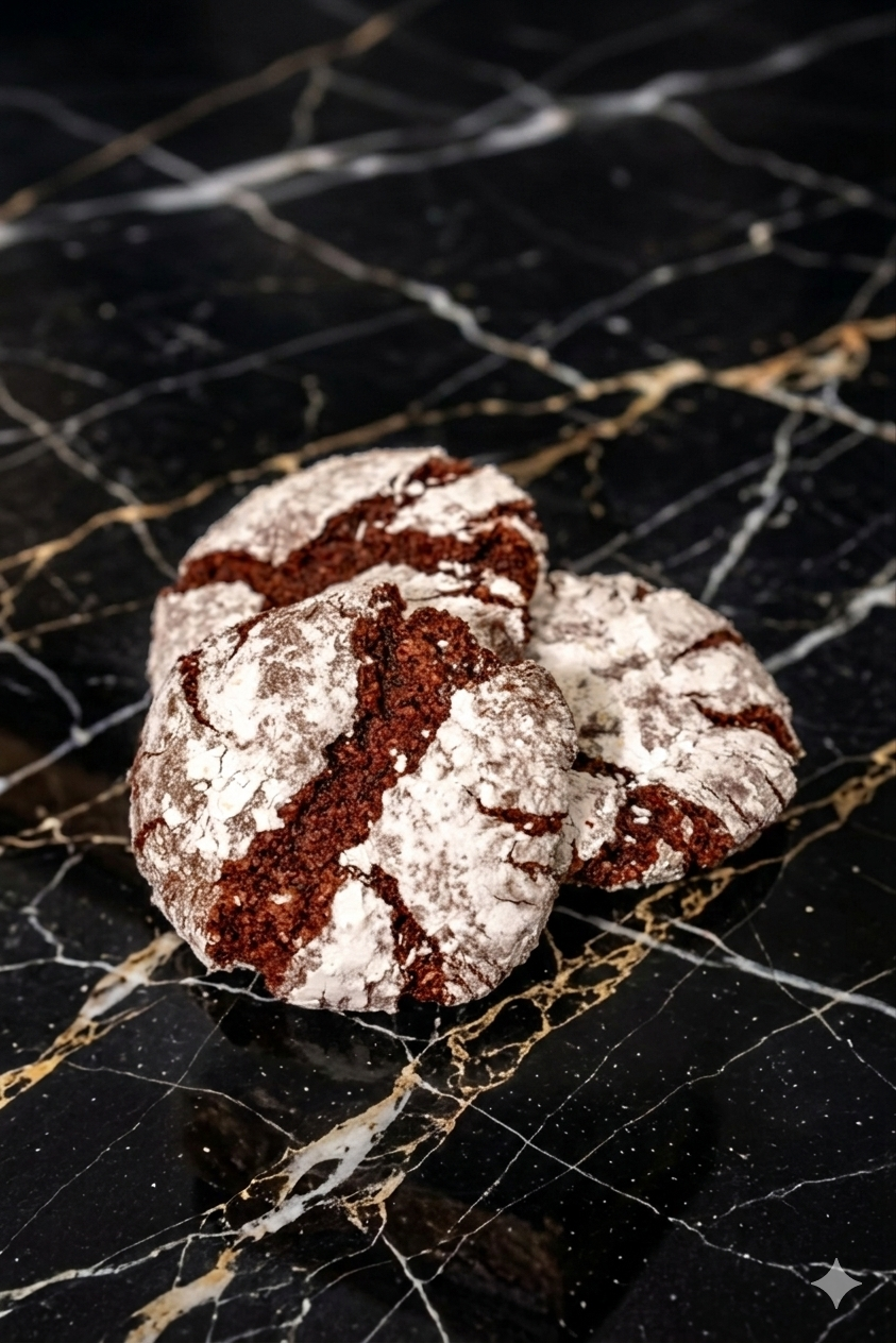 Chocolate Crinkle Cookies (12 Pcs)